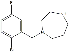 1-[(2-bromo-5-fluorophenyl)methyl]-1,4-diazepane Struktur