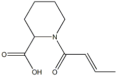 1-[(2E)-but-2-enoyl]piperidine-2-carboxylic acid Struktur