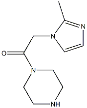 1-[(2-methyl-1H-imidazol-1-yl)acetyl]piperazine Struktur