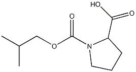 1-[(2-methylpropoxy)carbonyl]pyrrolidine-2-carboxylic acid Struktur