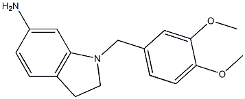 1-[(3,4-dimethoxyphenyl)methyl]-2,3-dihydro-1H-indol-6-amine Struktur