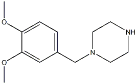 1-[(3,4-dimethoxyphenyl)methyl]piperazine Struktur