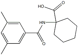 1-[(3,5-dimethylbenzene)amido]cyclohexane-1-carboxylic acid Struktur