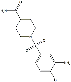 1-[(3-amino-4-methoxybenzene)sulfonyl]piperidine-4-carboxamide Struktur