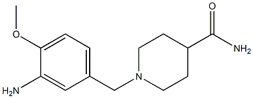 1-[(3-amino-4-methoxyphenyl)methyl]piperidine-4-carboxamide Struktur