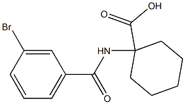 1-[(3-bromobenzoyl)amino]cyclohexanecarboxylic acid Struktur