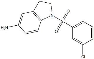 1-[(3-chlorobenzene)sulfonyl]-2,3-dihydro-1H-indol-5-amine Struktur