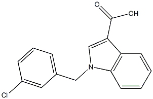 1-[(3-chlorophenyl)methyl]-1H-indole-3-carboxylic acid Struktur