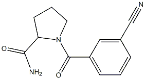 1-[(3-cyanophenyl)carbonyl]pyrrolidine-2-carboxamide Struktur