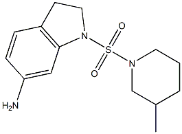 1-[(3-methylpiperidine-1-)sulfonyl]-2,3-dihydro-1H-indol-6-amine Struktur