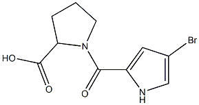 1-[(4-bromo-1H-pyrrol-2-yl)carbonyl]pyrrolidine-2-carboxylic acid Struktur