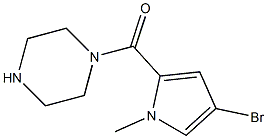 1-[(4-bromo-1-methyl-1H-pyrrol-2-yl)carbonyl]piperazine Struktur