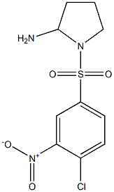 1-[(4-chloro-3-nitrobenzene)sulfonyl]pyrrolidin-2-amine Struktur