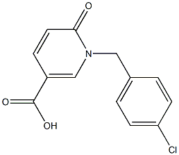 1-[(4-chlorophenyl)methyl]-6-oxo-1,6-dihydropyridine-3-carboxylic acid Struktur