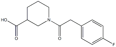 1-[(4-fluorophenyl)acetyl]piperidine-3-carboxylic acid Struktur