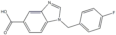 1-[(4-fluorophenyl)methyl]-1H-1,3-benzodiazole-5-carboxylic acid Struktur