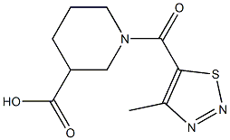 1-[(4-methyl-1,2,3-thiadiazol-5-yl)carbonyl]piperidine-3-carboxylic acid Struktur