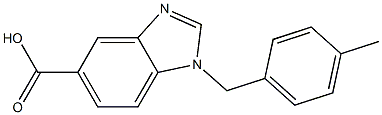 1-[(4-methylphenyl)methyl]-1H-1,3-benzodiazole-5-carboxylic acid Struktur