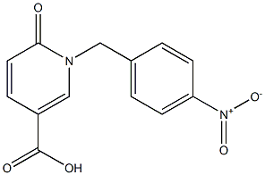 1-[(4-nitrophenyl)methyl]-6-oxo-1,6-dihydropyridine-3-carboxylic acid Struktur