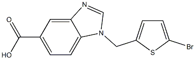 1-[(5-bromothiophen-2-yl)methyl]-1H-1,3-benzodiazole-5-carboxylic acid Struktur