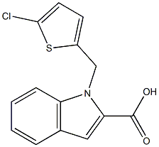 1-[(5-chlorothiophen-2-yl)methyl]-1H-indole-2-carboxylic acid Struktur