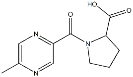 1-[(5-methylpyrazin-2-yl)carbonyl]pyrrolidine-2-carboxylic acid Struktur