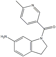 1-[(6-methylpyridin-3-yl)carbonyl]-2,3-dihydro-1H-indol-6-amine Struktur