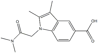 1-[(dimethylcarbamoyl)methyl]-2,3-dimethyl-1H-indole-5-carboxylic acid Struktur