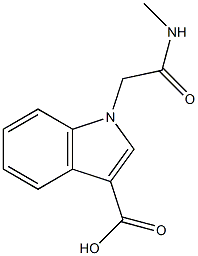 1-[(methylcarbamoyl)methyl]-1H-indole-3-carboxylic acid Struktur