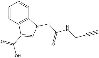 1-[(prop-2-yn-1-ylcarbamoyl)methyl]-1H-indole-3-carboxylic acid Struktur