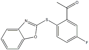 1-[2-(1,3-benzoxazol-2-ylsulfanyl)-5-fluorophenyl]ethan-1-one Struktur