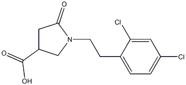 1-[2-(2,4-dichlorophenyl)ethyl]-5-oxopyrrolidine-3-carboxylic acid Struktur