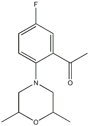 1-[2-(2,6-dimethylmorpholin-4-yl)-5-fluorophenyl]ethan-1-one Struktur