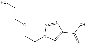 1-[2-(2-hydroxyethoxy)ethyl]-1H-1,2,3-triazole-4-carboxylic acid Struktur