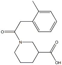 1-[2-(2-methylphenyl)acetyl]piperidine-3-carboxylic acid Struktur