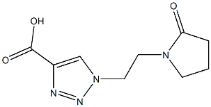 1-[2-(2-oxopyrrolidin-1-yl)ethyl]-1H-1,2,3-triazole-4-carboxylic acid Struktur