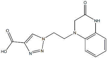 1-[2-(3-oxo-1,2,3,4-tetrahydroquinoxalin-1-yl)ethyl]-1H-1,2,3-triazole-4-carboxylic acid Struktur