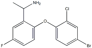 1-[2-(4-bromo-2-chlorophenoxy)-5-fluorophenyl]ethan-1-amine Struktur