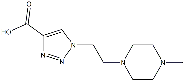 1-[2-(4-methylpiperazin-1-yl)ethyl]-1H-1,2,3-triazole-4-carboxylic acid Struktur