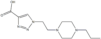 1-[2-(4-propylpiperazin-1-yl)ethyl]-1H-1,2,3-triazole-4-carboxylic acid Struktur