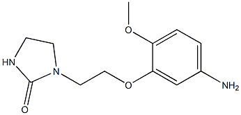 1-[2-(5-amino-2-methoxyphenoxy)ethyl]imidazolidin-2-one Struktur