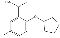 1-[2-(cyclopentyloxy)-5-fluorophenyl]ethan-1-amine Struktur