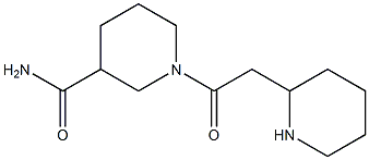 1-[2-(piperidin-2-yl)acetyl]piperidine-3-carboxamide Struktur