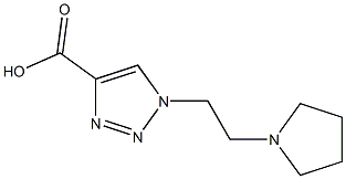 1-[2-(pyrrolidin-1-yl)ethyl]-1H-1,2,3-triazole-4-carboxylic acid Struktur