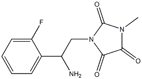 1-[2-amino-2-(2-fluorophenyl)ethyl]-3-methylimidazolidine-2,4,5-trione Struktur