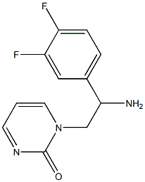 1-[2-amino-2-(3,4-difluorophenyl)ethyl]pyrimidin-2(1H)-one Struktur