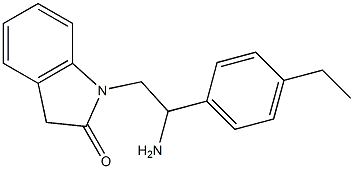 1-[2-amino-2-(4-ethylphenyl)ethyl]-2,3-dihydro-1H-indol-2-one Struktur