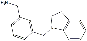 1-[3-(2,3-dihydro-1H-indol-1-ylmethyl)phenyl]methanamine Struktur