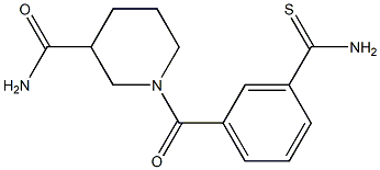 1-[3-(aminocarbonothioyl)benzoyl]piperidine-3-carboxamide Struktur