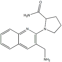 1-[3-(aminomethyl)quinolin-2-yl]pyrrolidine-2-carboxamide Struktur